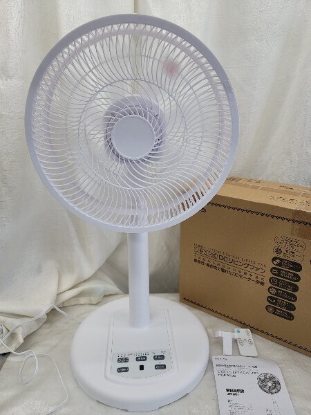 4268 DCリビングファン 扇風機 首振り リモコン式 7枚羽根 入切タイマー TEES