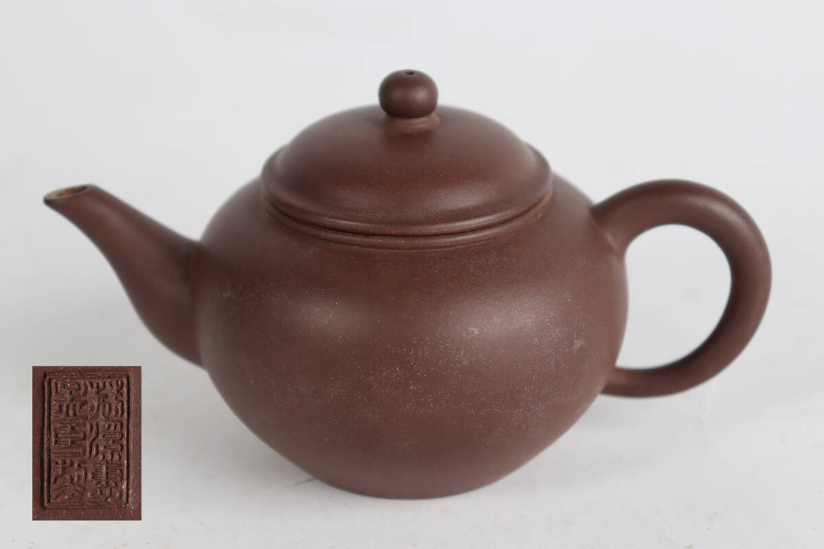 中国古玩 朱泥急須B 直径5.7cm か4-0610① 工芸品