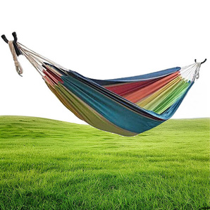 【高級感のある快適仕様のダブルサイズハンモック】 スタンド付き 長さ200cm×幅150cm 2人用 アウトドア キャンプ コンパクト