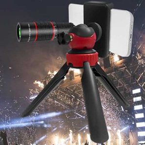 【スマホで本格撮影!4in1多機能レンズセット】 スマホ撮影キット 望遠 マクロ 魚眼 広角 三脚付きスマホレンズ スマホ写真上達