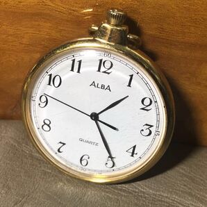 【即決/送料無料】SEIKO ALBA Y131-0020 セイコーアルバ クォーツ式ペンダントウォッチ ポケットウォッチ 中古懐中時計 動作品