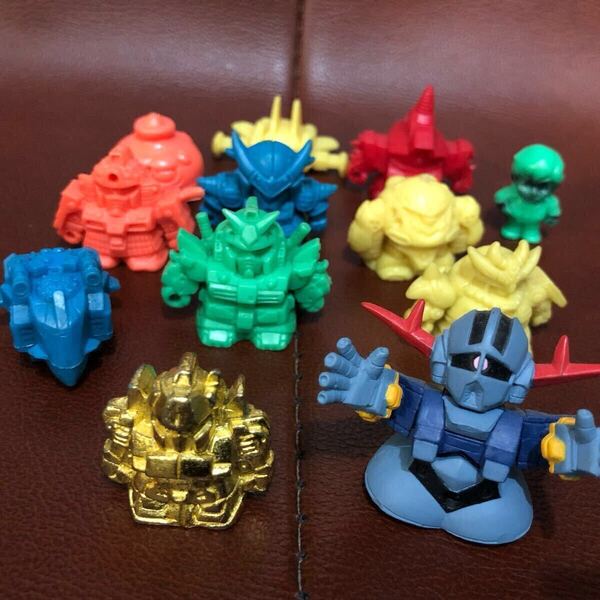 【即決/送料無料】 SDガンダム ガシャポン戦士 当時物ガン消し12個セットまとめ売り マスコットフィギュア 百式 ジオング 中古