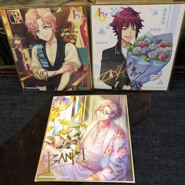 【即決/送料無料】A3! 有栖川誉 摂津万里 向坂椋 A3!ミニ色紙 3種セットまとめ売り movic ミニ色紙コレクション 中古