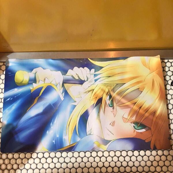 【即決/送料無料】Fate フェイト セイバーイラストラバーマット プレイマット 60cm×35cm