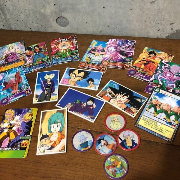 【即決/送料無料】DRAGON BALL ドラゴンボールグッズ20個アソートセットまとめ売り 当時物メンコ カードダスセット 中古