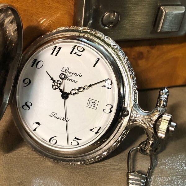 【即決/送料無料】ROVENTA HENEX LouisXIV quartz ロベンタ・へネックス ルイ14 スイス製クォーツ式ポケットウォッチ 中古懐中時計 動作品