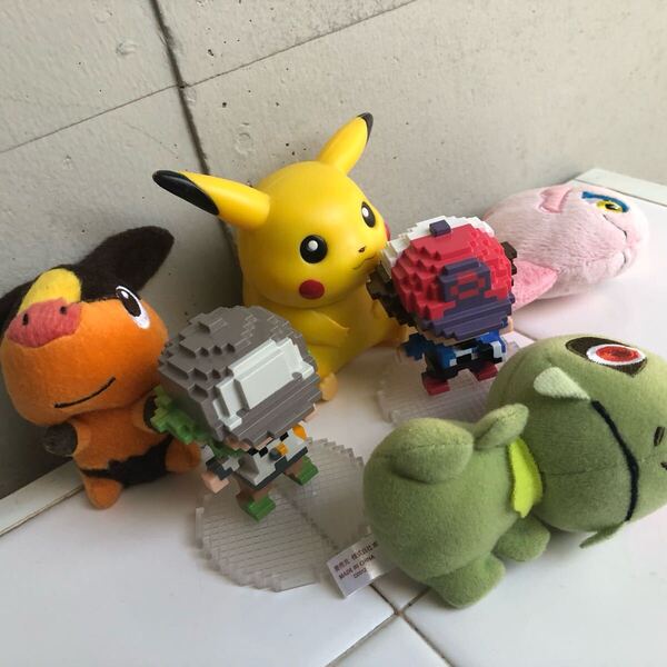 【即決/送料無料】Pokmon ポケモンフィギュア&ぬいぐるみマスコット6個セットまとめ売り 中古 ポケットモンスター