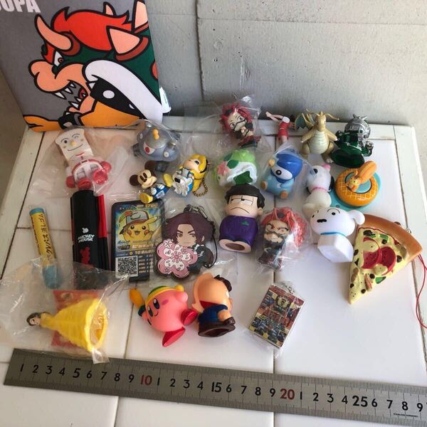 【即決/送料無料】キャラクターマスコット雑貨25個アソートセットまとめ売り 中古 ポケモン カービィ ディズニー ジャンプ作品 任天堂