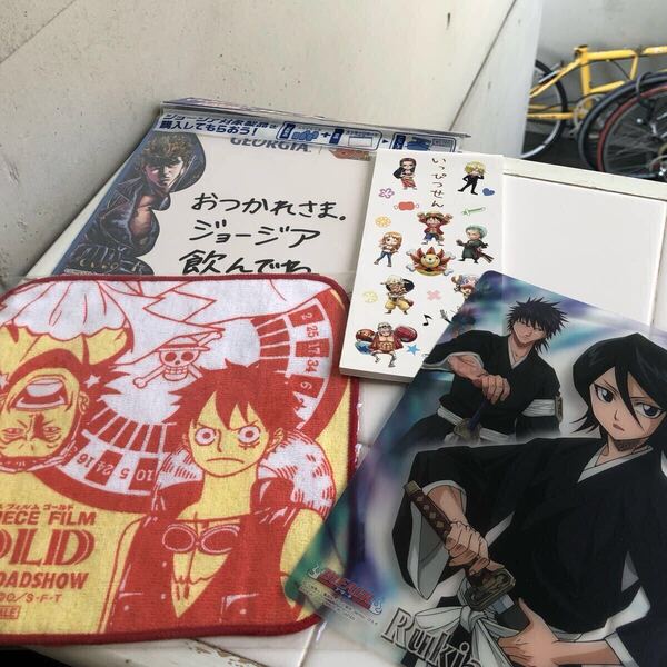 【即決/送料無料】ジャンプ作品アニメグッズ4個アソートセットまとめ売り 北斗の拳 ワンピース ブリーチ 中古
