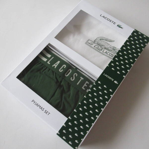 ■■202505即決■ LACOSTE ラコステ 新品ワニロゴパジャマセット M(インポートサイズ) No.3