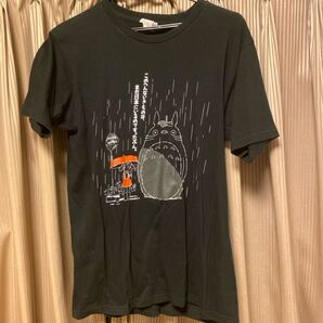 ジブリの大博覧会となりのトトロTシャツ半袖スタジオジブリ宮崎駿アニメTOTOROカットソー最近LOEWEとコラボ映画ブラックTEE本物Mサイズ正規