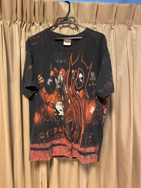 本物スリップノット1STアルバム赤つなぎジャンプスーツTシャツSLIPKNOTファーストアルバム半袖ヘインズHanesヴィンテージHMヘヴィメタルTEE