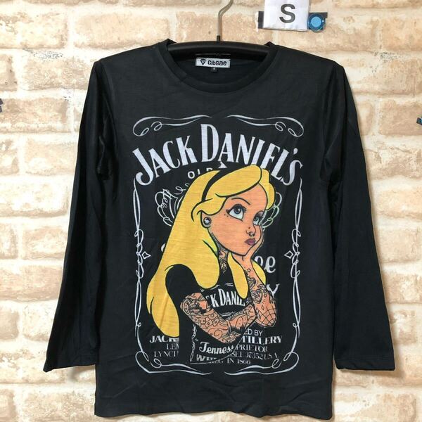 ジャックダニエル アリス パロディ ロングTシャツ S サイズ 長袖