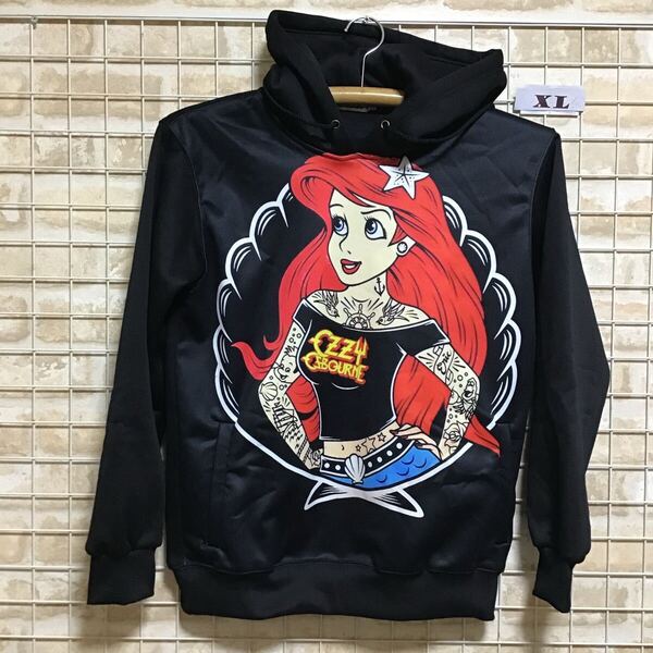 アリエル パーカー タトゥー XLサイズ パロディ
