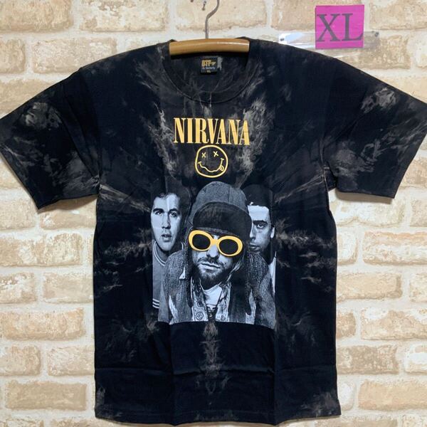 ニルヴァーナ NIRVANA Tシャツ XLサイズ タイダイ 絞り染め ムラ染 バンドTシャツ