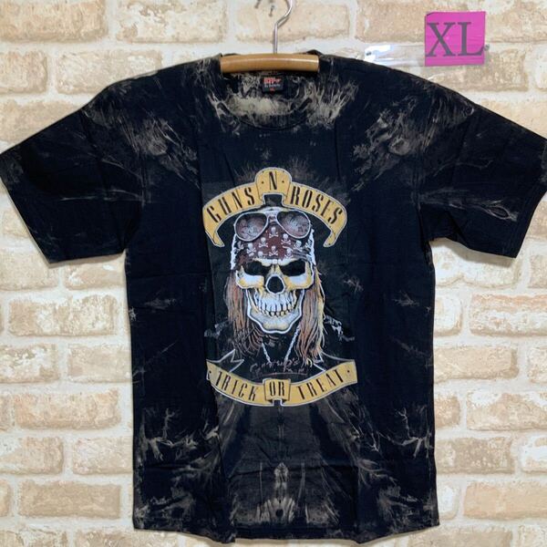 ガンズ アンドローゼズ Tシャツ XLサイズ Guns N' Roses ロックバンド タイダイ 絞り染め ムラ染