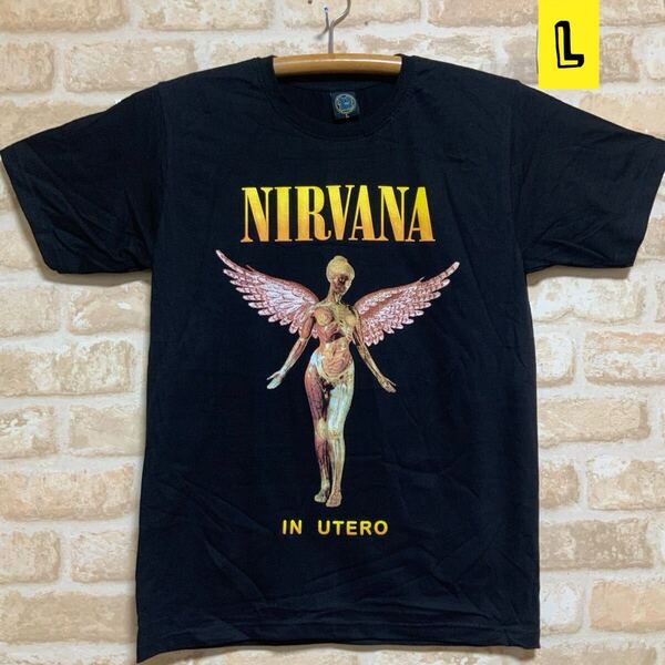 ニルヴァーナ ニルバーナ Tシャツ Lサイズ IN UTERO ロックバンド
