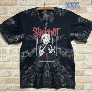 スリップノット slipknot T シャツ XXL サイズ タイダイ 絞り染め ムラ染 半袖 ロックバンド イラスト