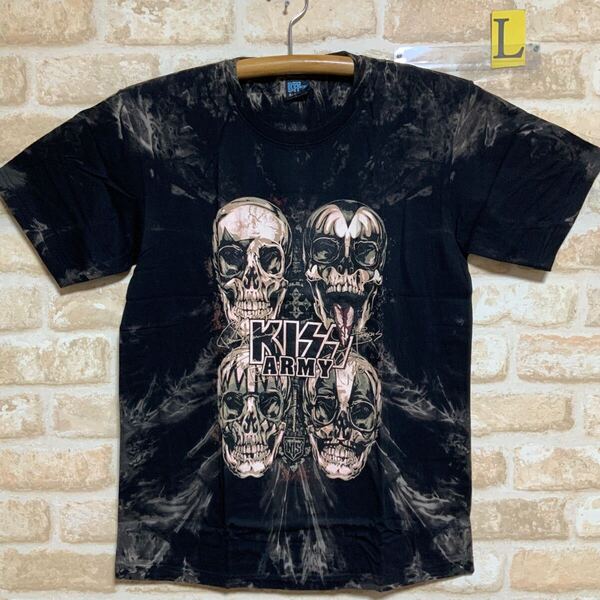 キッス KISS Tシャツ army Lサイズ ロックバンド タイダイ 絞り染め ムラ染