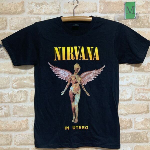 ニルヴァーナ ニルバーナ Tシャツ Mサイズ IN UTERO NIRVANA 半袖 ロックバンド