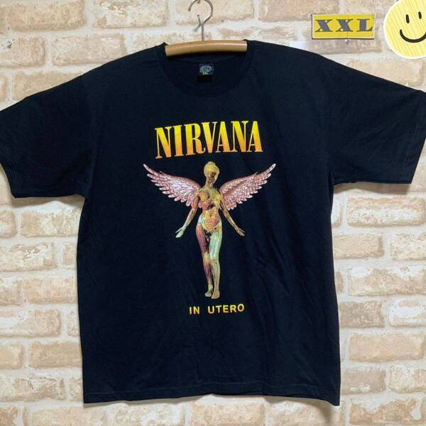 ニルヴァーナ ニルバーナ Tシャツ XXLサイズ IN UTERO ロックバンド 半袖 Nirvana
