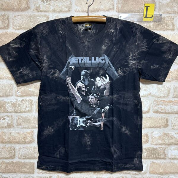 メタリカ Metallica Tシャツ Lサイズ タイダイ ムラ染 絞り染め バンドTシャツ ロックバンド 半袖Tシャツ