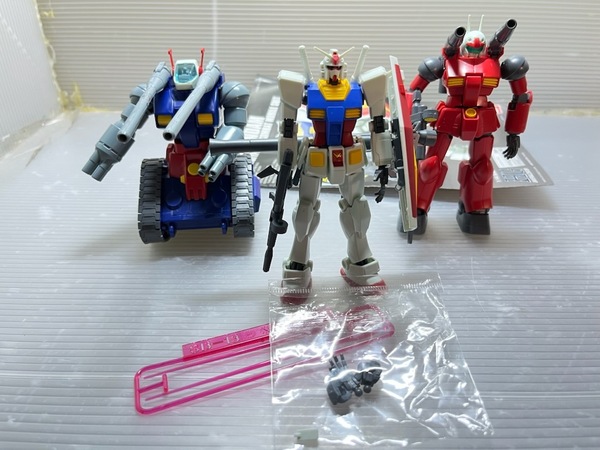 ガンプラ HGUC 機動戦士ガンダム 1/144 RX-78-2 ガンダム RX-77-2 ガンキャノン RX-75 ガンタンク 完成品 3体セット
