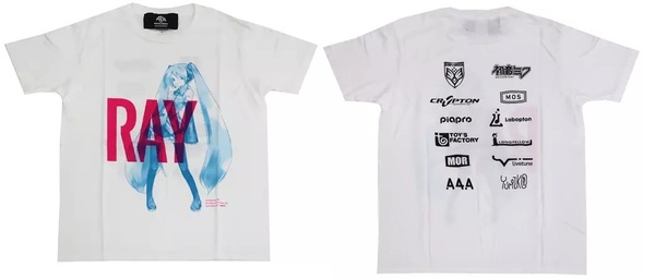 BUMP OF CHICKEN×初音ミク BUMP OF CHICKEN TOUR WILLPOLIS 2014 会場限定 初音ミク コラボRAY Tシャツ ホワイト Mサイズ 未開封品
