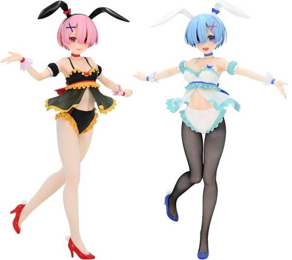 フリュー リゼロ Re:ゼロから始める異世界生活 BiCute Bunnies Figure ラム レム エアリーコスチュームver. 2体セット 未開封品