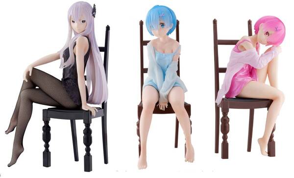 フリュー リゼロ Re:ゼロから始める異世界生活 Relax time エキドナ ラム レム Another color ver. 3体セット 未開封品