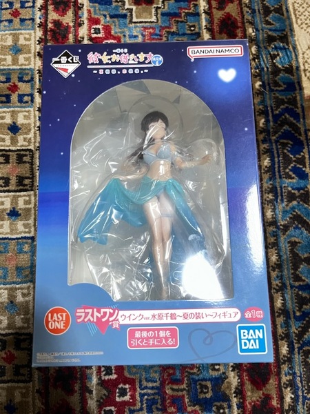 一番くじ 彼女、お借りします 満足度4 ラストワン賞 ウインクver.水原千鶴 夏の装い フィギュア ブラッシュアップ&LED発光台座カスタム品