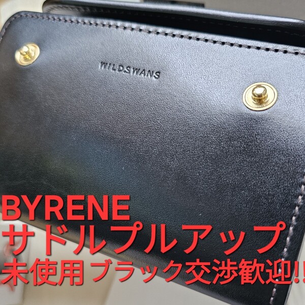 未使用!交渉歓迎!バーン,BYRENE,WILDSWANS,サドルプルアップ,,サドル,saddle,ワイルドスワンズ,財布,小銭,カード,札,レザー,小物,ブラック