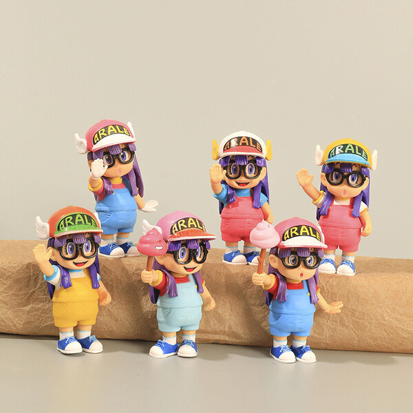 アラレちゃん フィギュア 6体セット 車装飾 置物 オブジェ コレクション おもちゃ 人形 漫画 玩具 アニメ 贈り物 記念品 誕生日