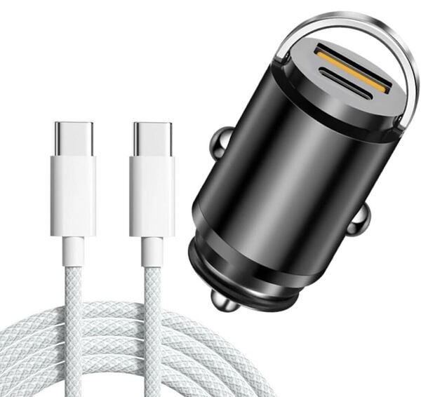 カーチャージャー 2ポート シガーソケットUSB 車載充電器 PD
