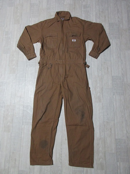 『 送料無料!』《雰囲気最高!》★レアモデル ♪【ディッキーズ・Dickies】『アメリカンワーク』作業服!長袖ツナギ・オールインワン・LL