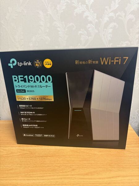 【送料無料】TP-Link WiFi 7 ルーター 無線LANルーター BE19000 320MHz 4K-QAM Multi-RU Archer BE805