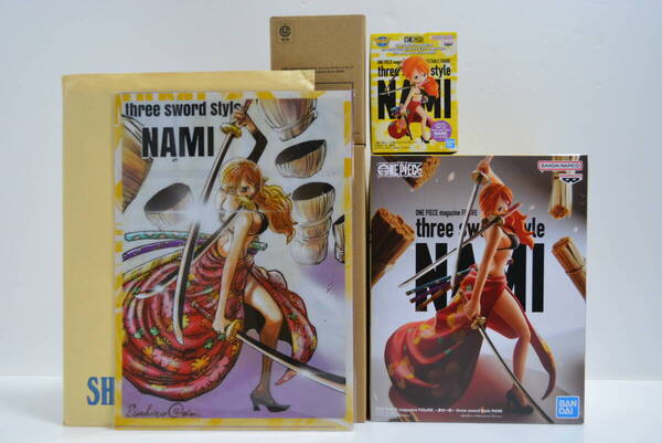 ONE PIECE magazine vol.13 懸賞当選品クリアファイル+夢の一枚 three sword style NAMI 未開封フィギュア2点 WCF ワールドコレクタブル