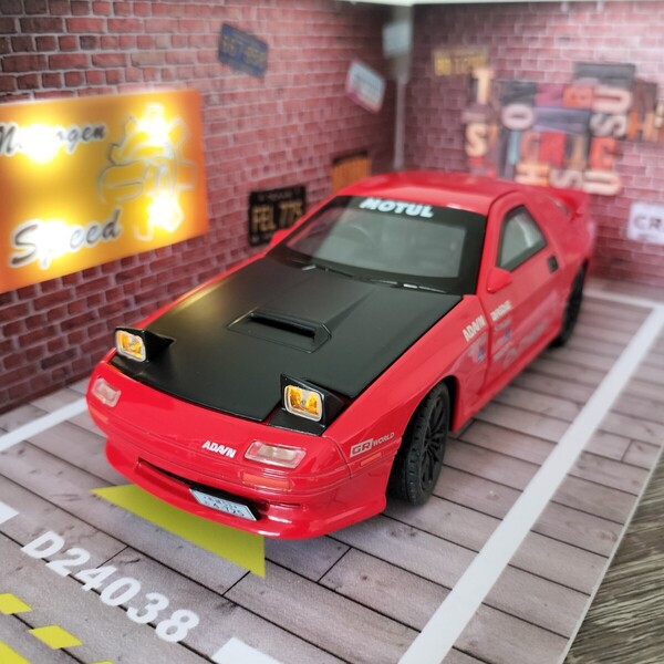 1/24 RX-7 FC ダイキャストミニカー 赤 レッド RE雨宮 新品 送料込 マツダ MAZDA 湾岸 国内在庫 匿名配送