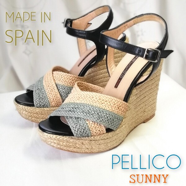 PELLICO SUNNY|ペリーコ サニー/ジュート ウェッジヒール サンダル/35(22.5cm)