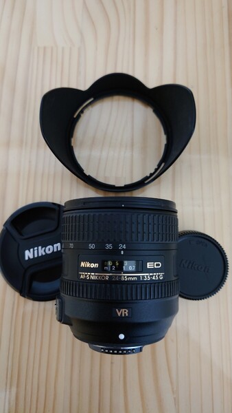 ★実用品★ Nikon ニコン AF-S NIKKOR 24-85mm F3.5-4.5G ED VR フード付♪