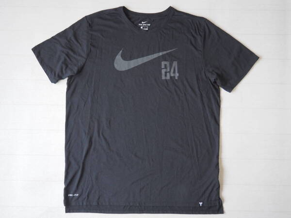 ☆送料無料☆ NIKE ナイキ USA直輸入 古着 半袖 DRI-FIT コービーブライアント ロゴ Tシャツ メンズ XL ブラック トップス 中古 即決