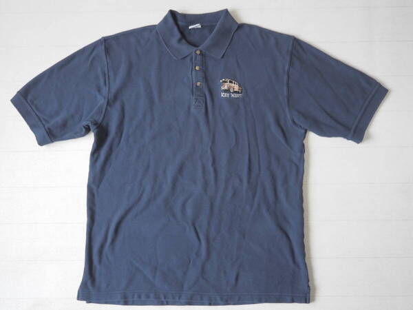 ☆送料無料☆ crazy shirts クレイジーシャツ USA直輸入 古着 半袖 ポロシャツ メンズ XL ネイビー トップス 中古 即決