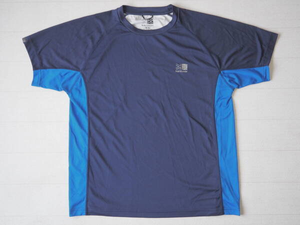 ☆送料無料☆ karrimor カリマー USA直輸入 古着 半袖 ラグラン ロゴ Tシャツ メンズ XL ネイビー トップス 中古 即決
