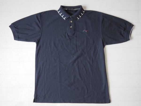 ☆送料無料☆ GREG NORMAN グレッグノーマン USA直輸入 古着 半袖 ロゴ ポロシャツ メンズ XL ブラック トップス 中古 即決