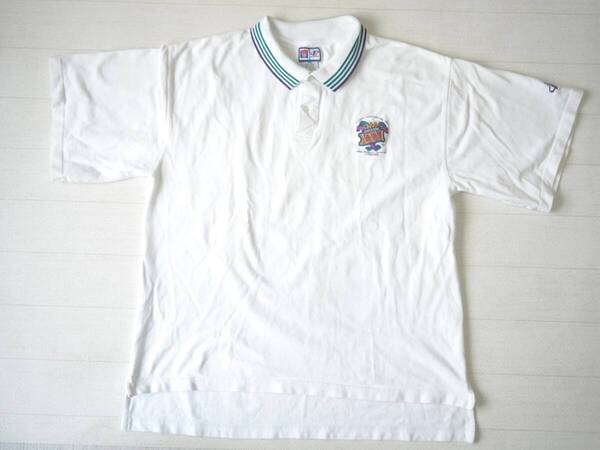 ☆送料無料☆ LOGO ATHLETIC USA直輸入 古着 半袖 NFL 第31回 スーパーボウル 90’s 90年代 ポロシャツ メンズ XL ホワイト トップス 中古