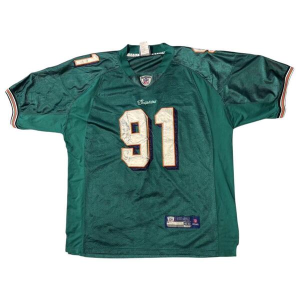 00s リーボック NFL フットゲームシャツ マイアミ ドルフィンズ 91
