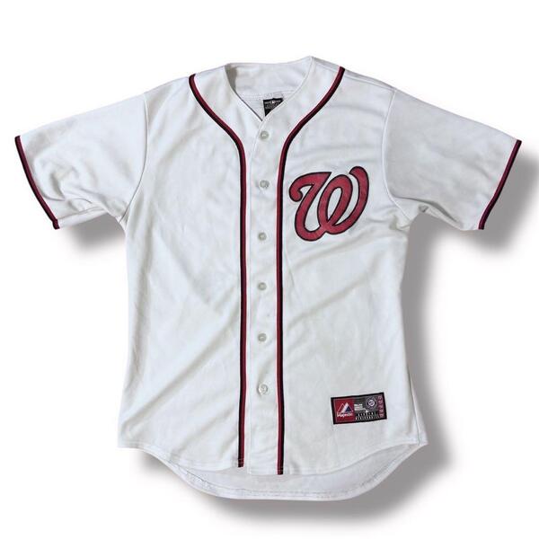 00s MLB ナショナルズ ハーパー ユニフォーム ベースボールシャツ 古着
