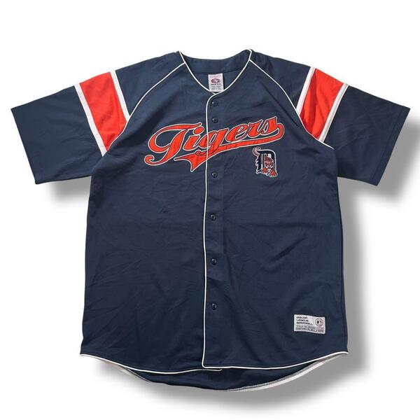 デトロイトタイガース MLB ベースボールシャツ ゲームシャツ 2XL 古着