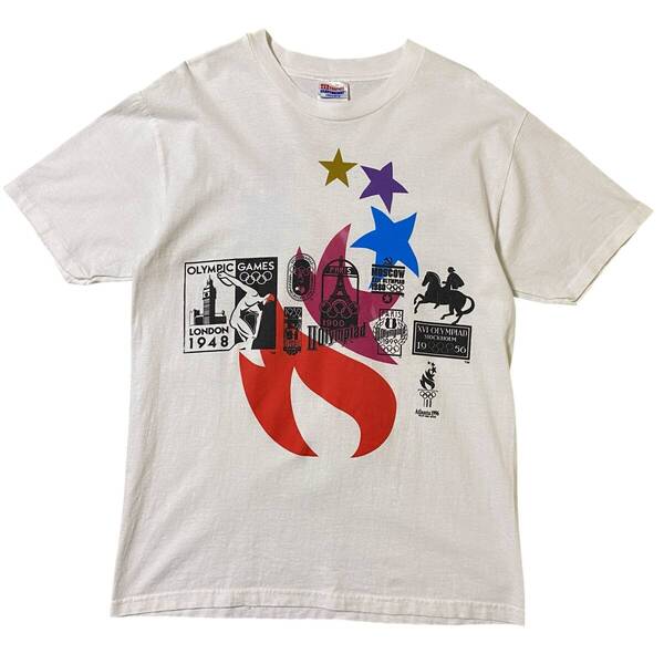 アメリカ古着 90s アトランタオリンピック 半袖 Tシャツ ヴィンテージ Hanes ヘインズ 【SE151】
