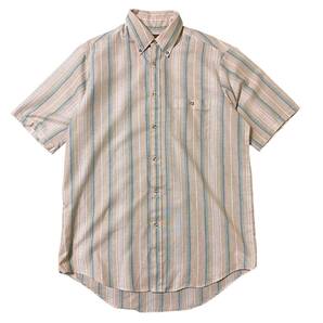 アメリカ古着 OAKTON 半袖 シャツ ストライプ BDシャツ ボタンダウン ヴィンテージ US古着 【AL77】